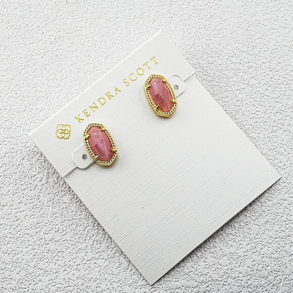 Kendra Scott Pink Crystal Stud Earrings - Picture 1 of 1